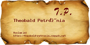 Theobald Petrónia névjegykártya
